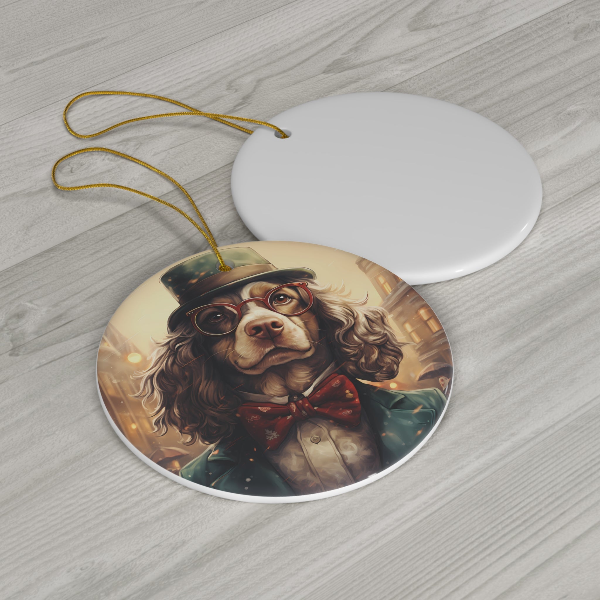 Dog Ceramic Disc Ornament         Item #29075