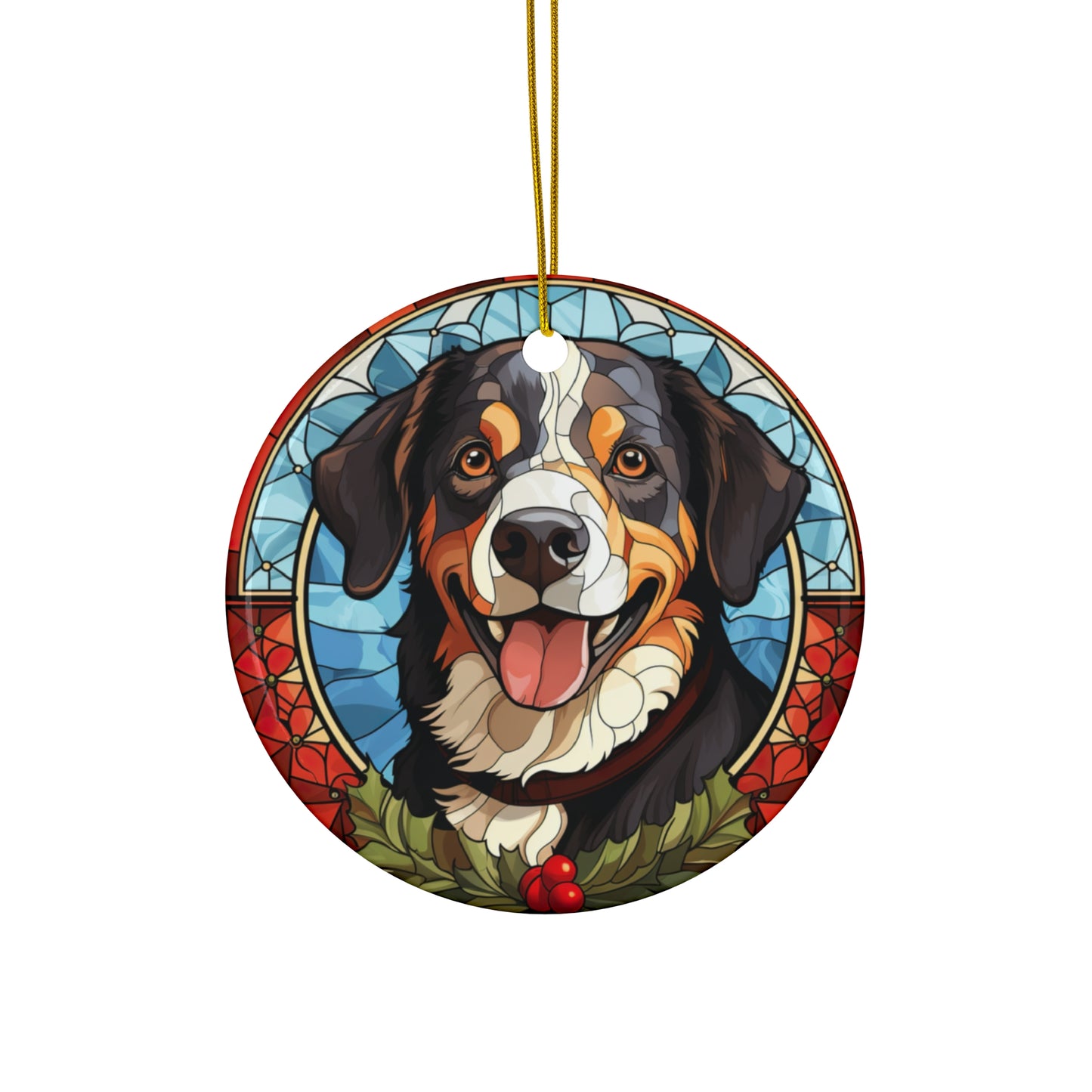 CERAMIC ORNAMENT - ENTLEBUCHER MOUNTAIN DOG             Item #3477452