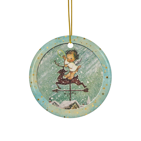 Christmas Angel Ceramic Disc Ornament     Item #3858434