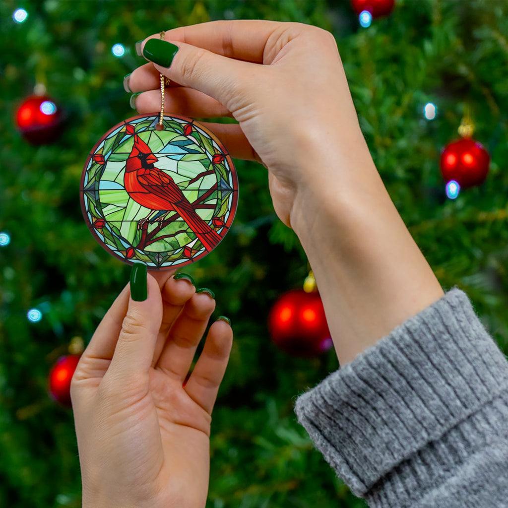Christmas Cardinal Ceramic Ornament         Item #505757 - Buckshot's Bargain Barn