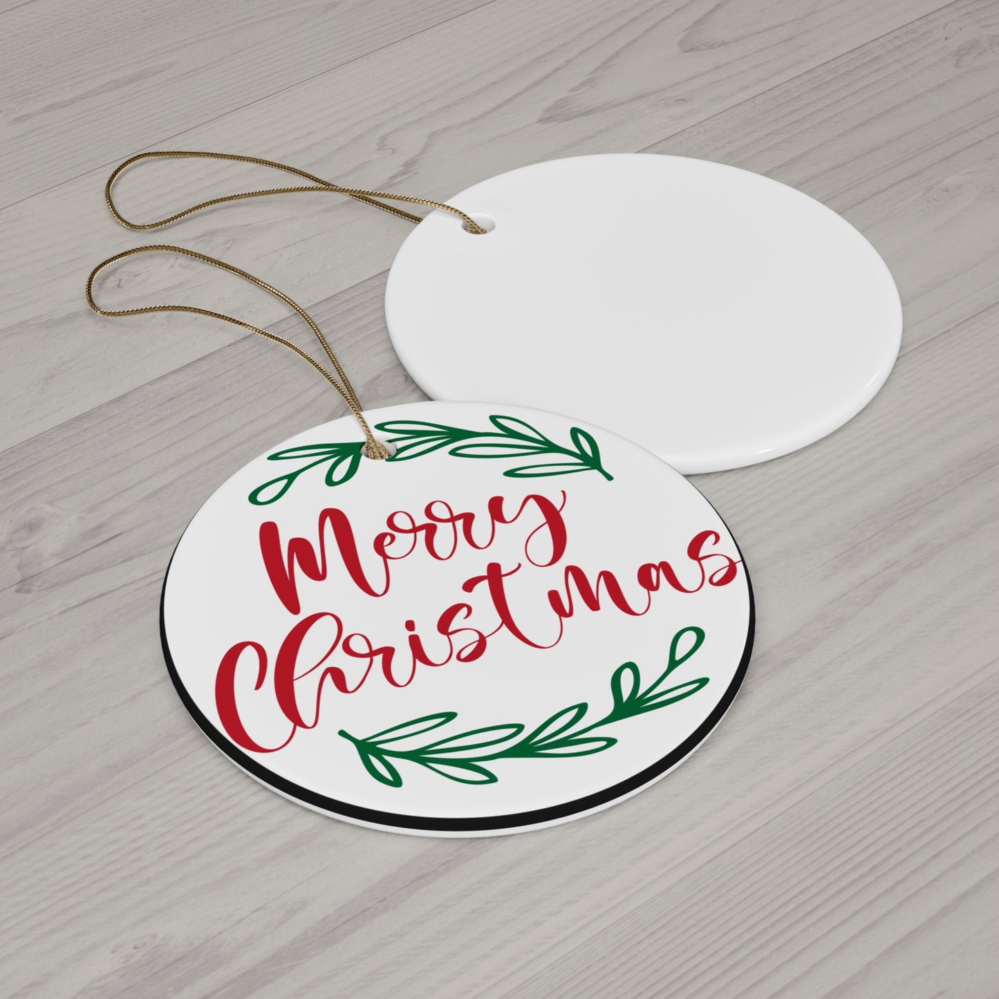 Merry Christmas Ceramic Disc Ornament      Item #4515108