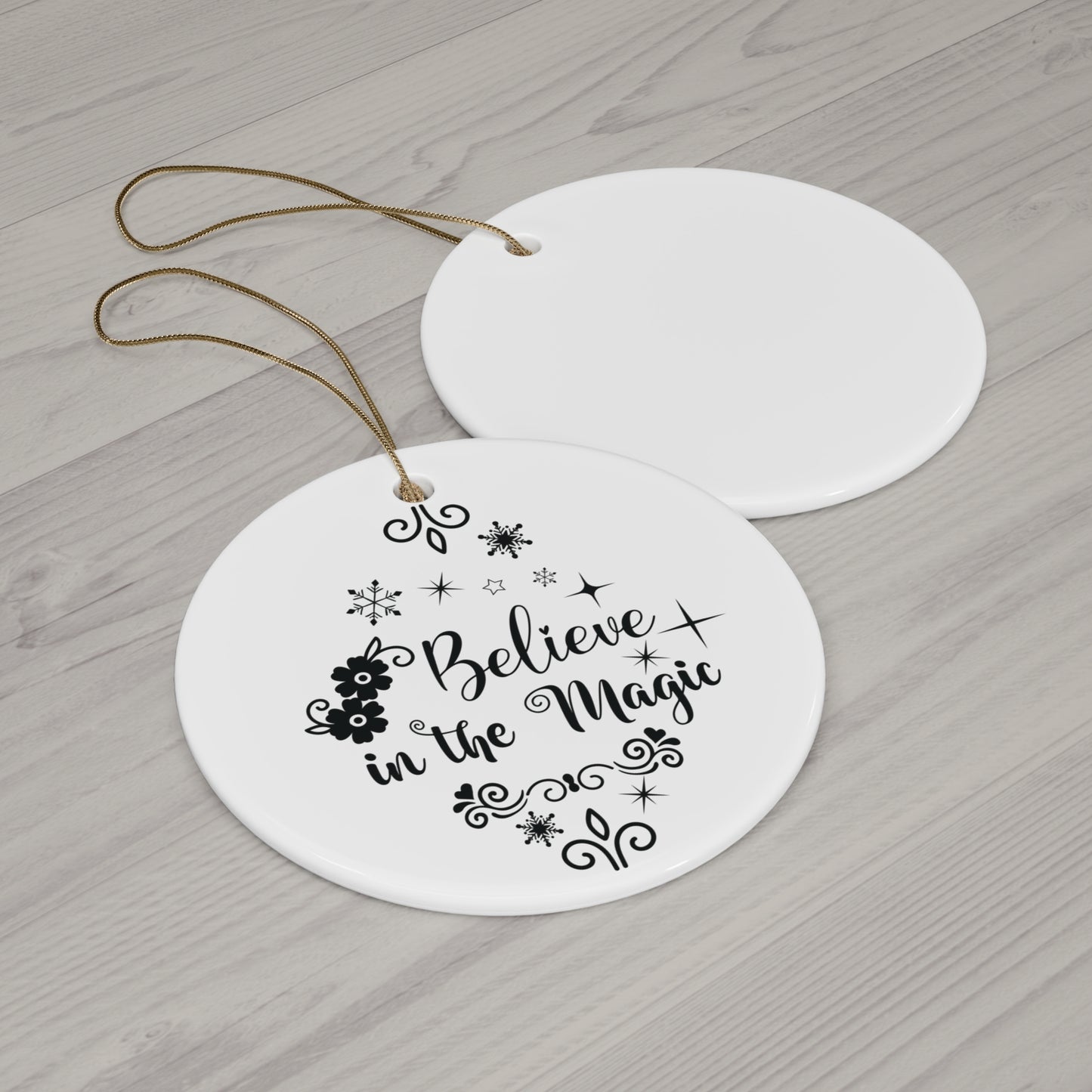 Believe In The Magic Ceramic Disc Ornament      Item 9578677