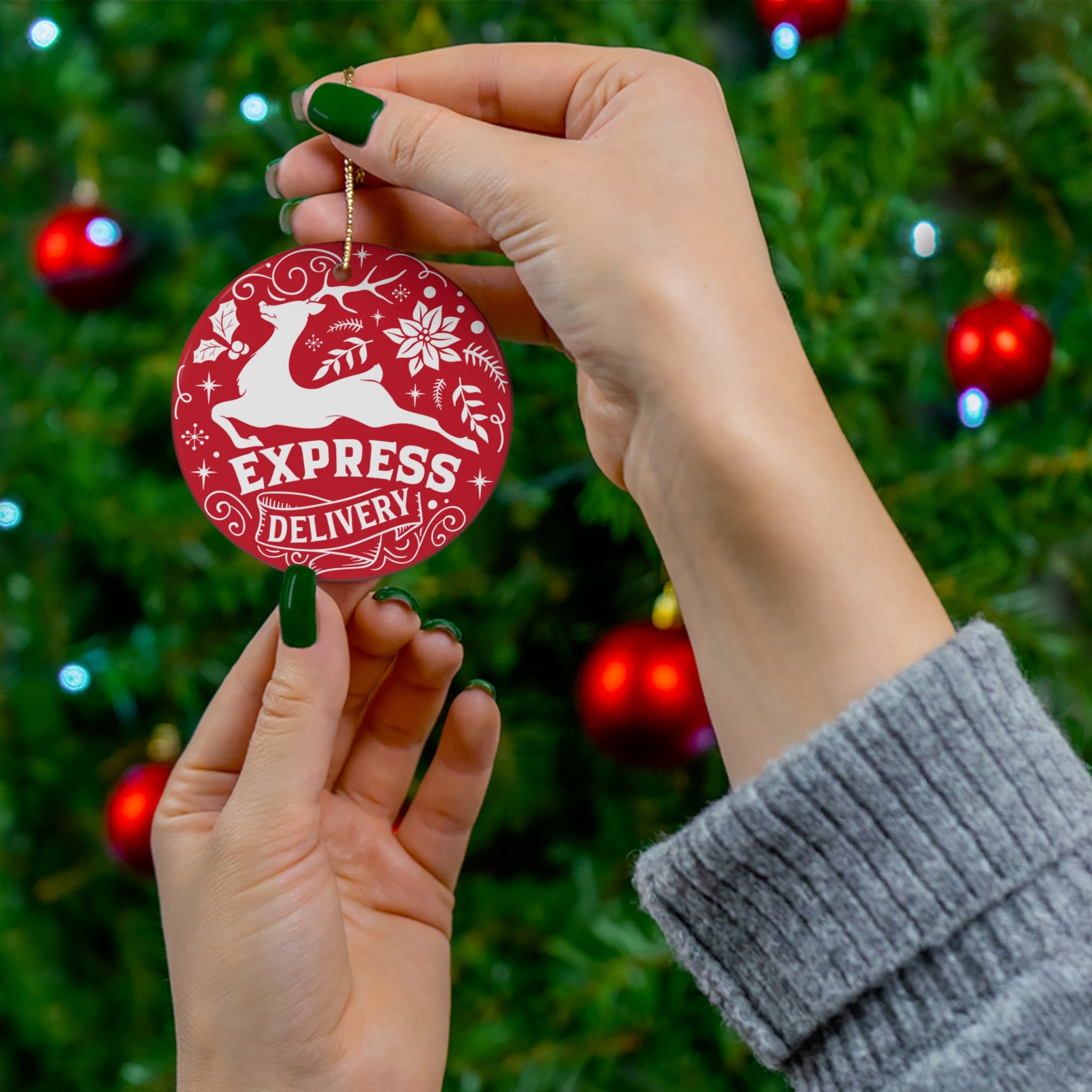 Express Delivery Ceramic Ornament        Item #924463 - Buckshot's Bargain Barn