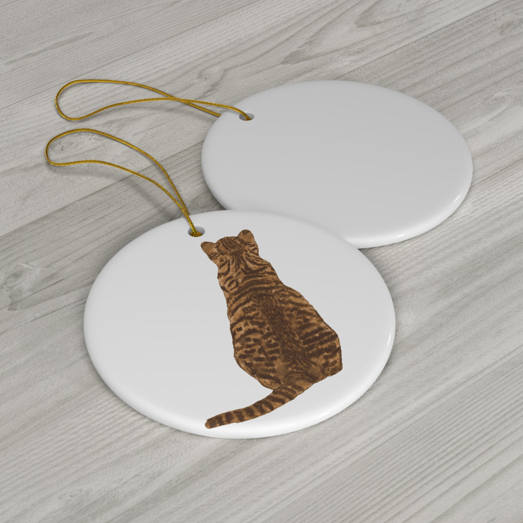 Cat Ceramic Disc Ornament            Item #8547877