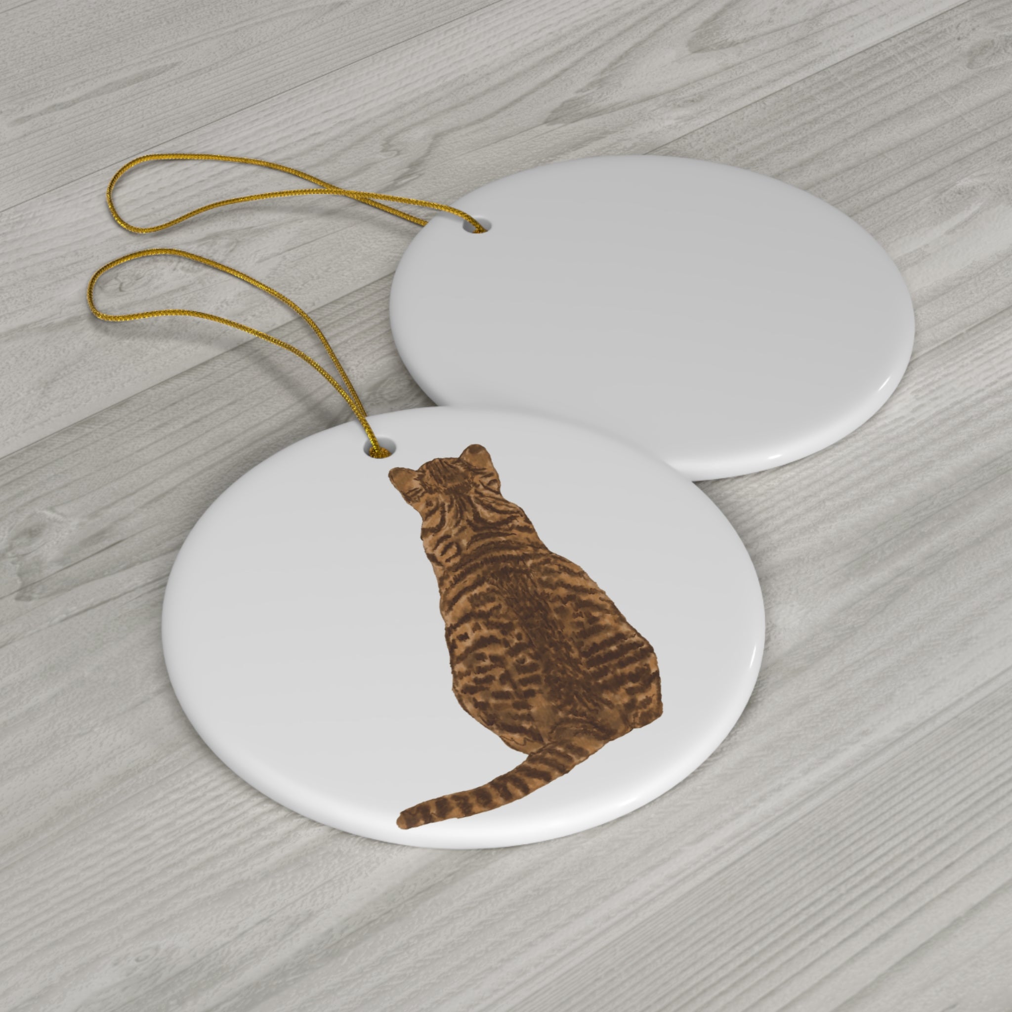 Cat Ceramic Disc Ornament            Item #8547877