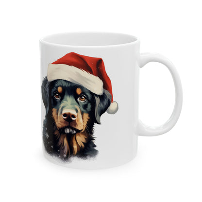 Festive Santa Hat Dog Christmas Ceramic Mug  11oz  Item #916551