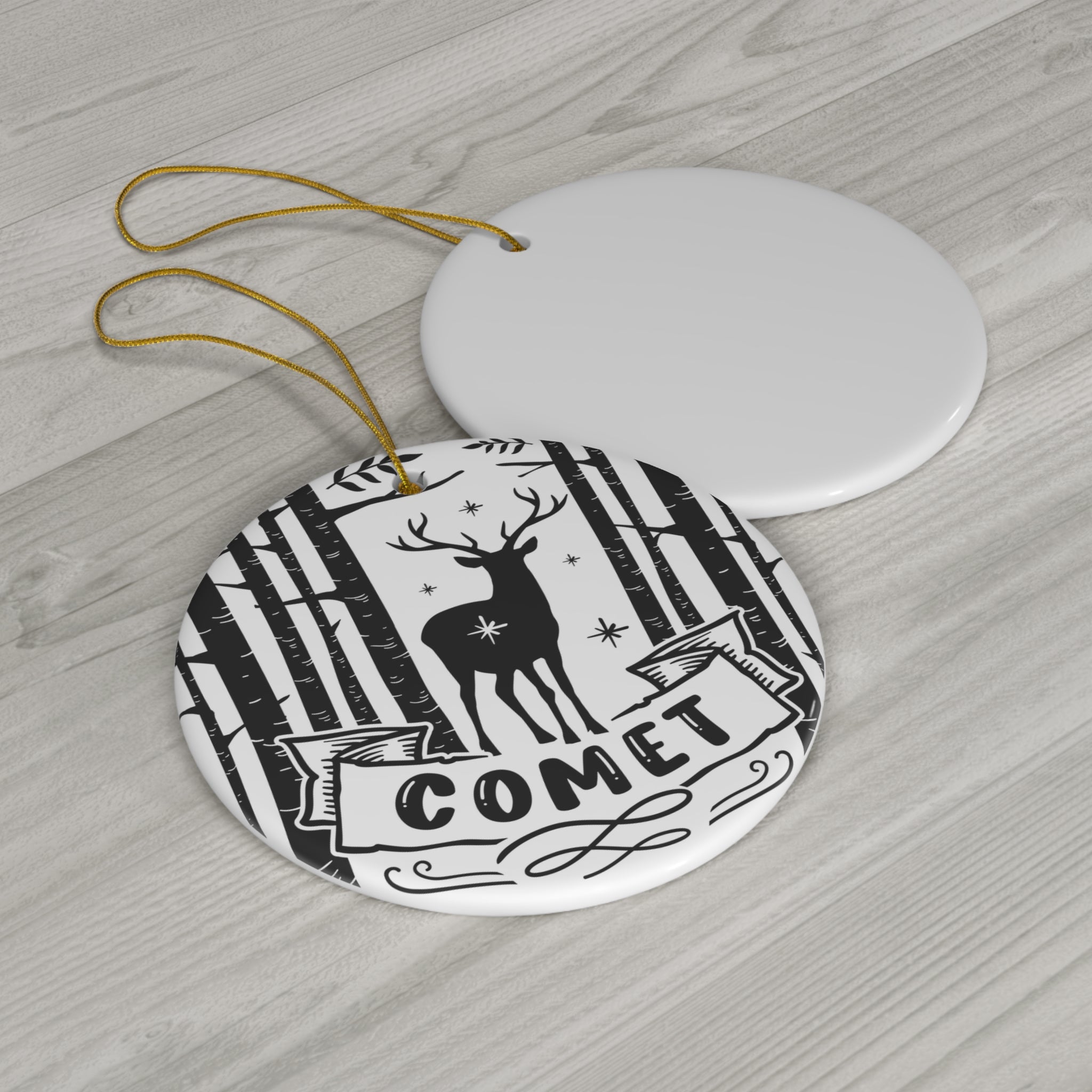 Comet Ceramic Disc Ornaments          Item #191314