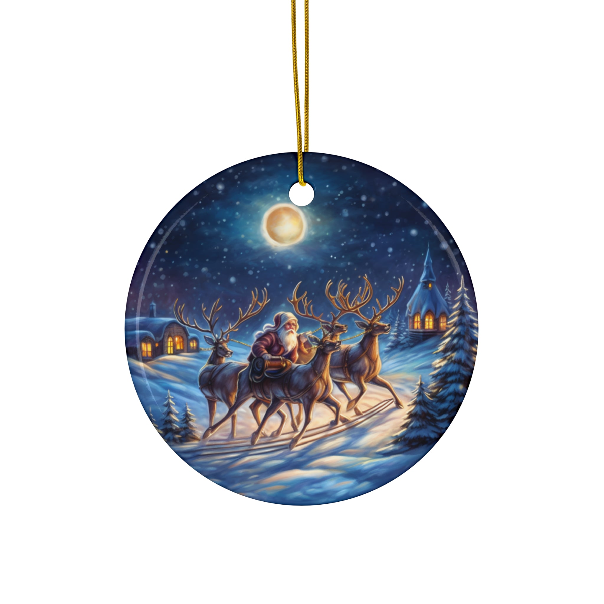 Santa Ceramic Ornament     Item #5283065 - Buckshot's Bargain Barn