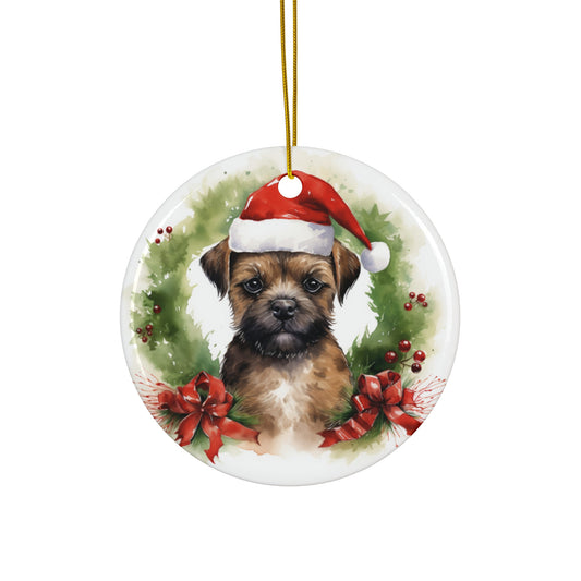 Ceramic Ornament - Border Terrier Christmas     Item #5942872