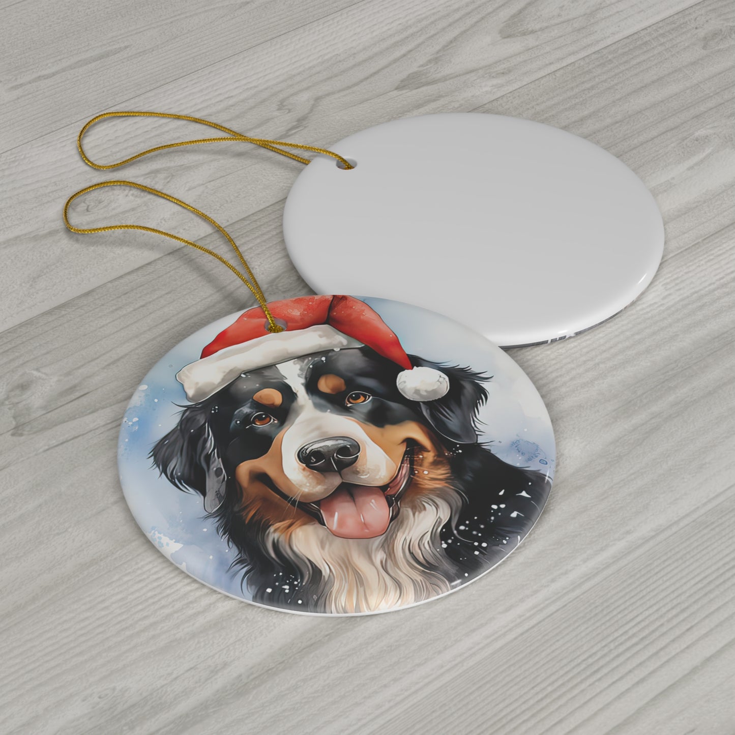 Ceramic Ornament - Bernese Mountain Dog Christmas      Item #1295775