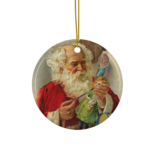 Santa Ceramic Disc Ornament      Item #4939492