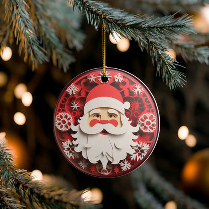 Santa Claus Christmas Ceramic Ornament    Item #977102
