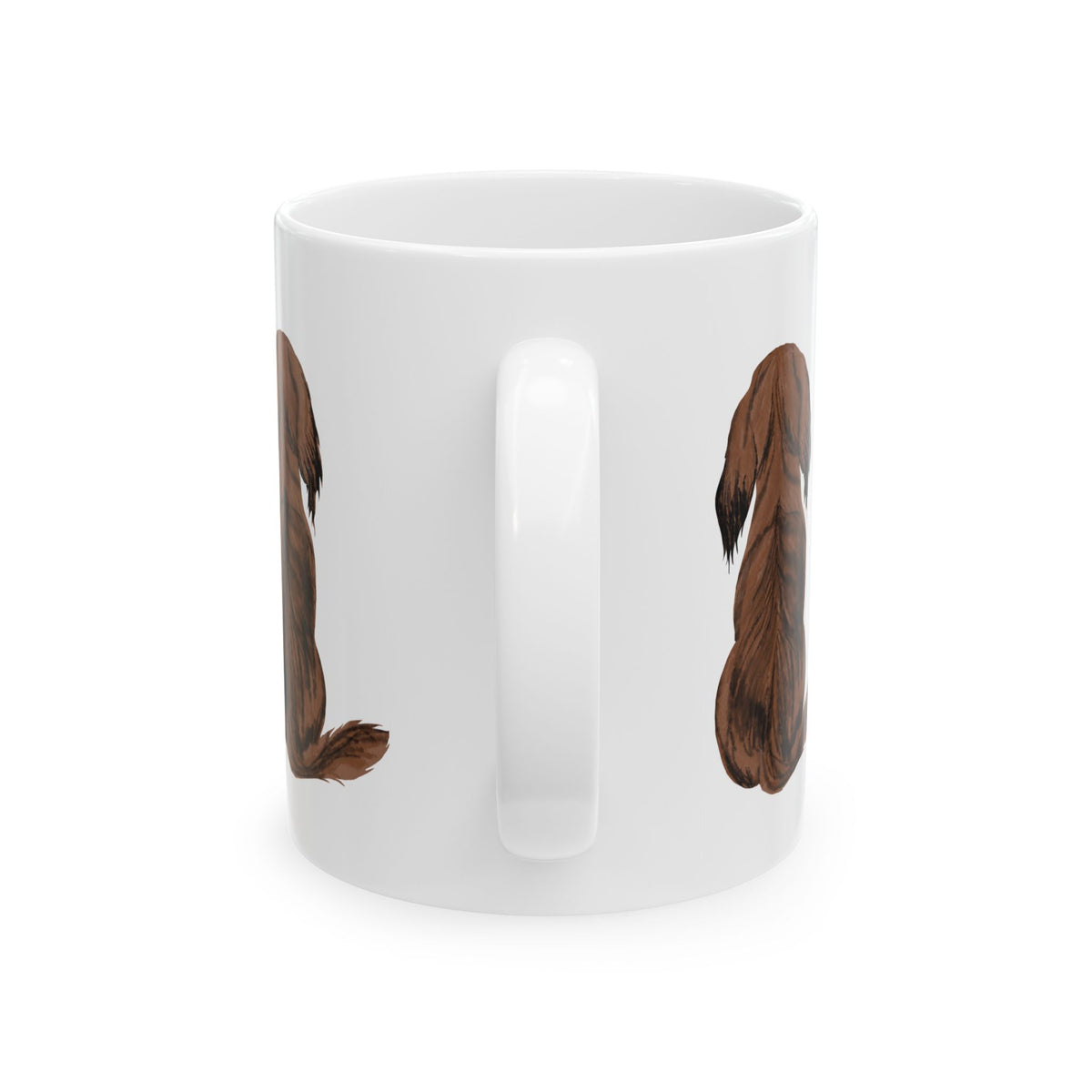 Dog Silhouette Mug – Back View Ceramic Coffee Cup 11oz    Item #452346