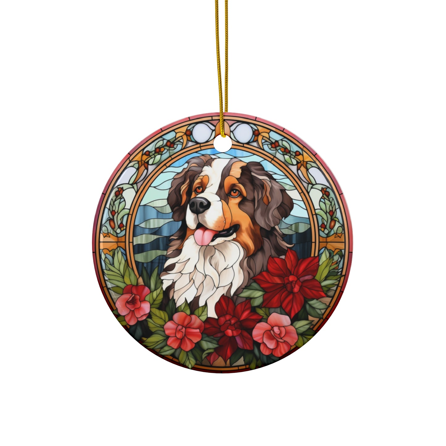 Christmas Dog Ceramic Ornament        Item #1684958