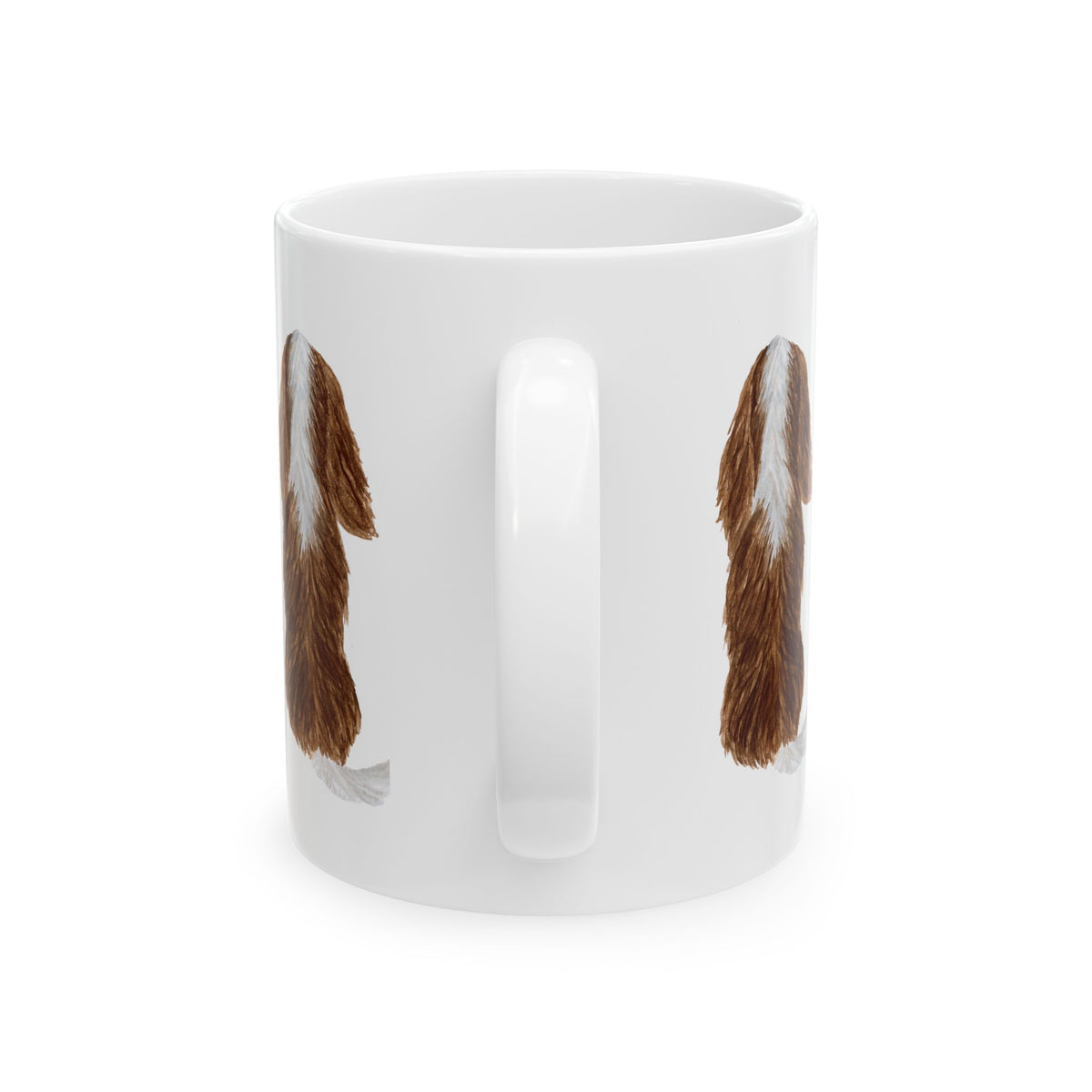 Dog Silhouette Mug – Back View Ceramic Coffee Cup 11oz    Item #20611
