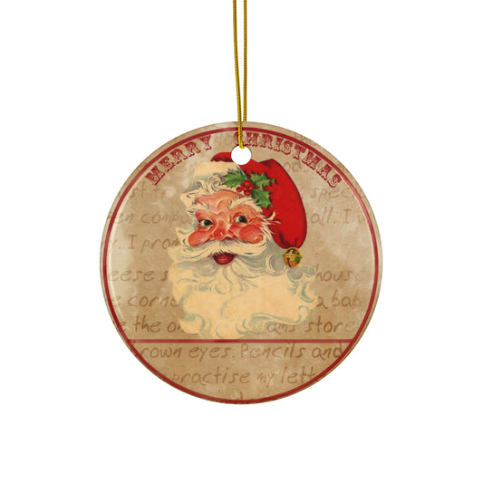 Santa Ceramic Disc Ornament         Item #9063971