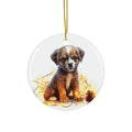 Christmas Dog Ceramic Disc Ornament              Item #5082642