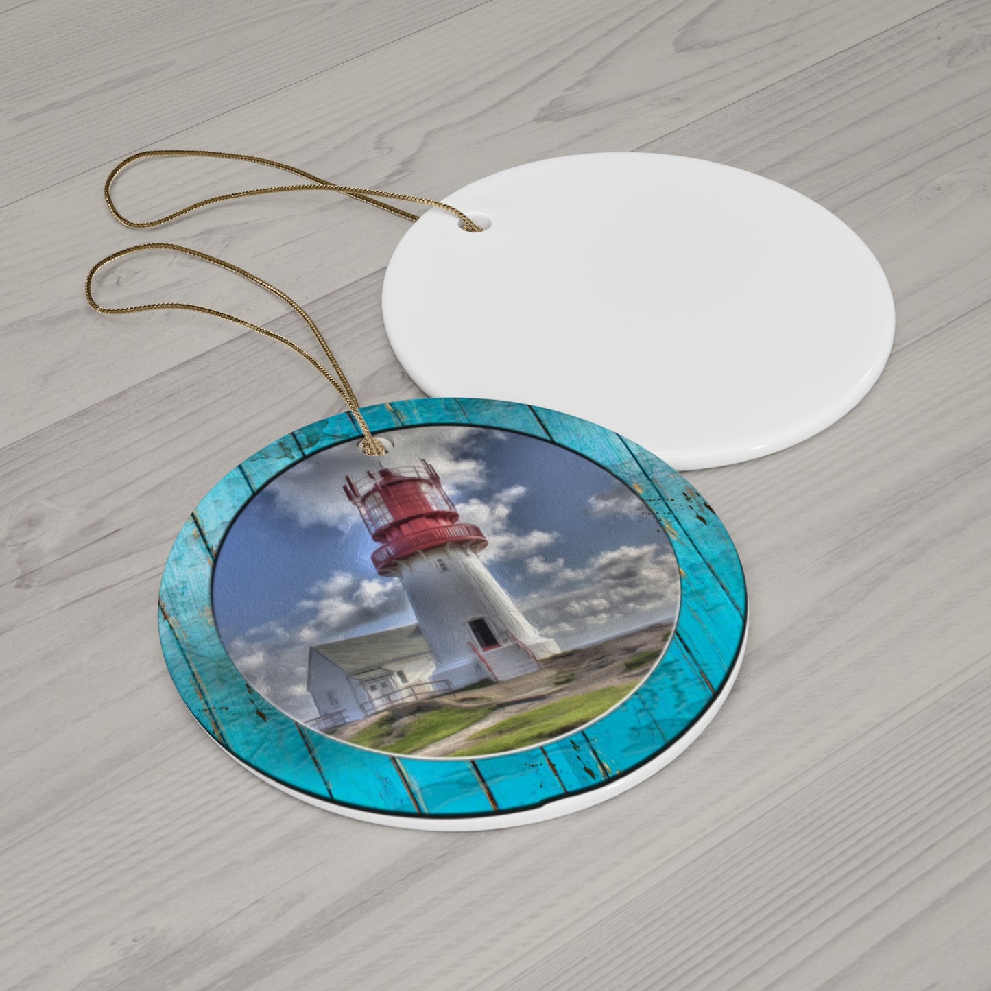 Lighthouse Ceramic Disc Ornament        Item #5870081