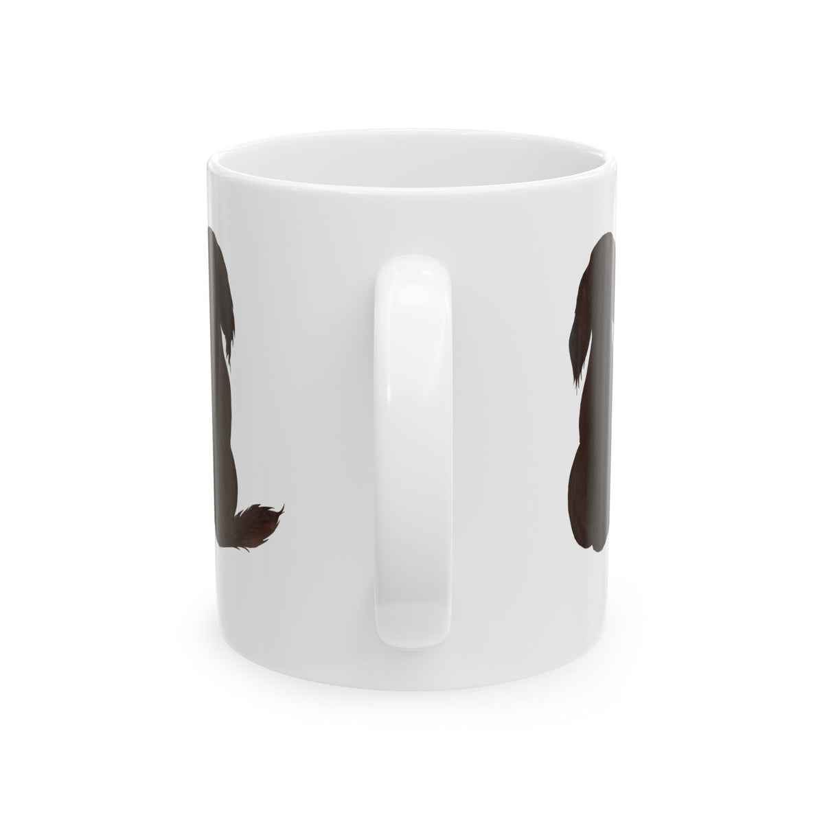 Dog Silhouette Mug – Back View Ceramic Coffee Cup 11oz    Item #15732