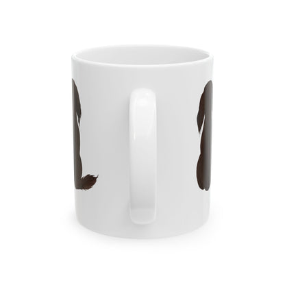 Dog Silhouette Mug – Back View Ceramic Coffee Cup 11oz    Item #15732