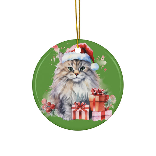 Ceramic Ornament - Christmas Cat      Item #8475552