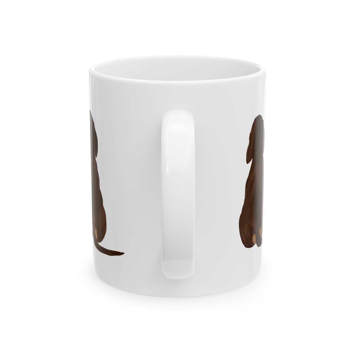 Dog Silhouette Mug – Back View Ceramic Coffee Cup 11oz    Item #437812