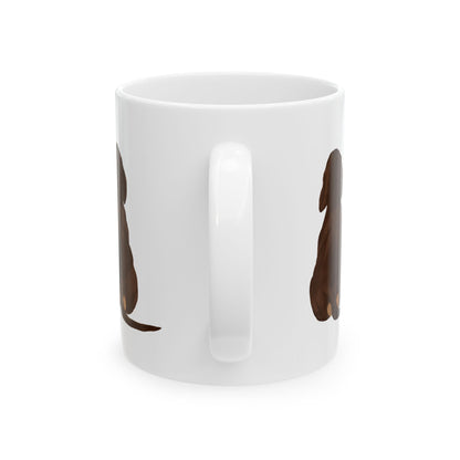 Dog Silhouette Mug – Back View Ceramic Coffee Cup 11oz    Item #437812