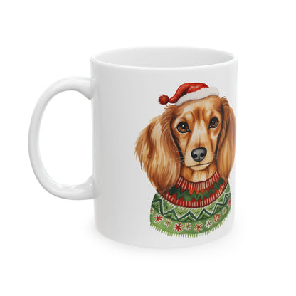 Cavalier King Charles Christmas Mug — Cute Dog in Holiday Sweater 11oz  Item #304401