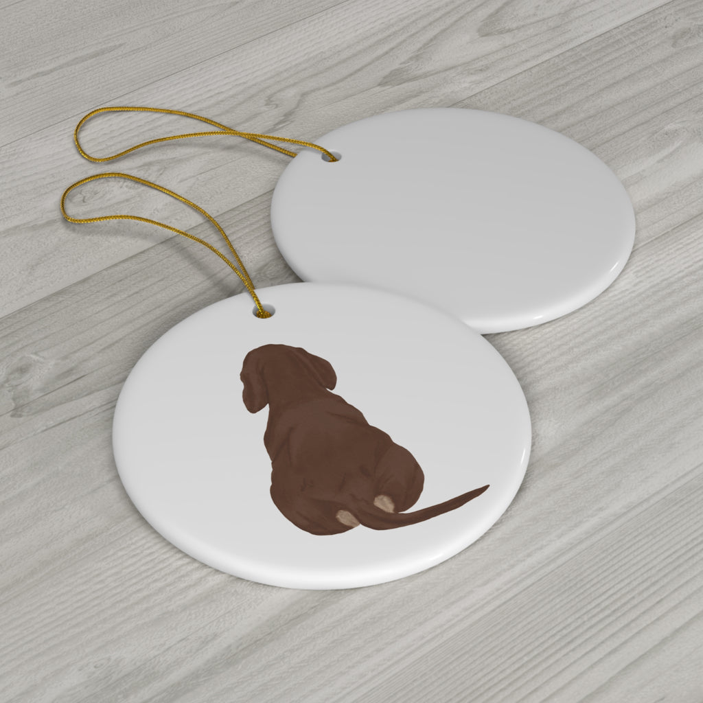 Dog Ceramic Disc Ornament          Item #3121664