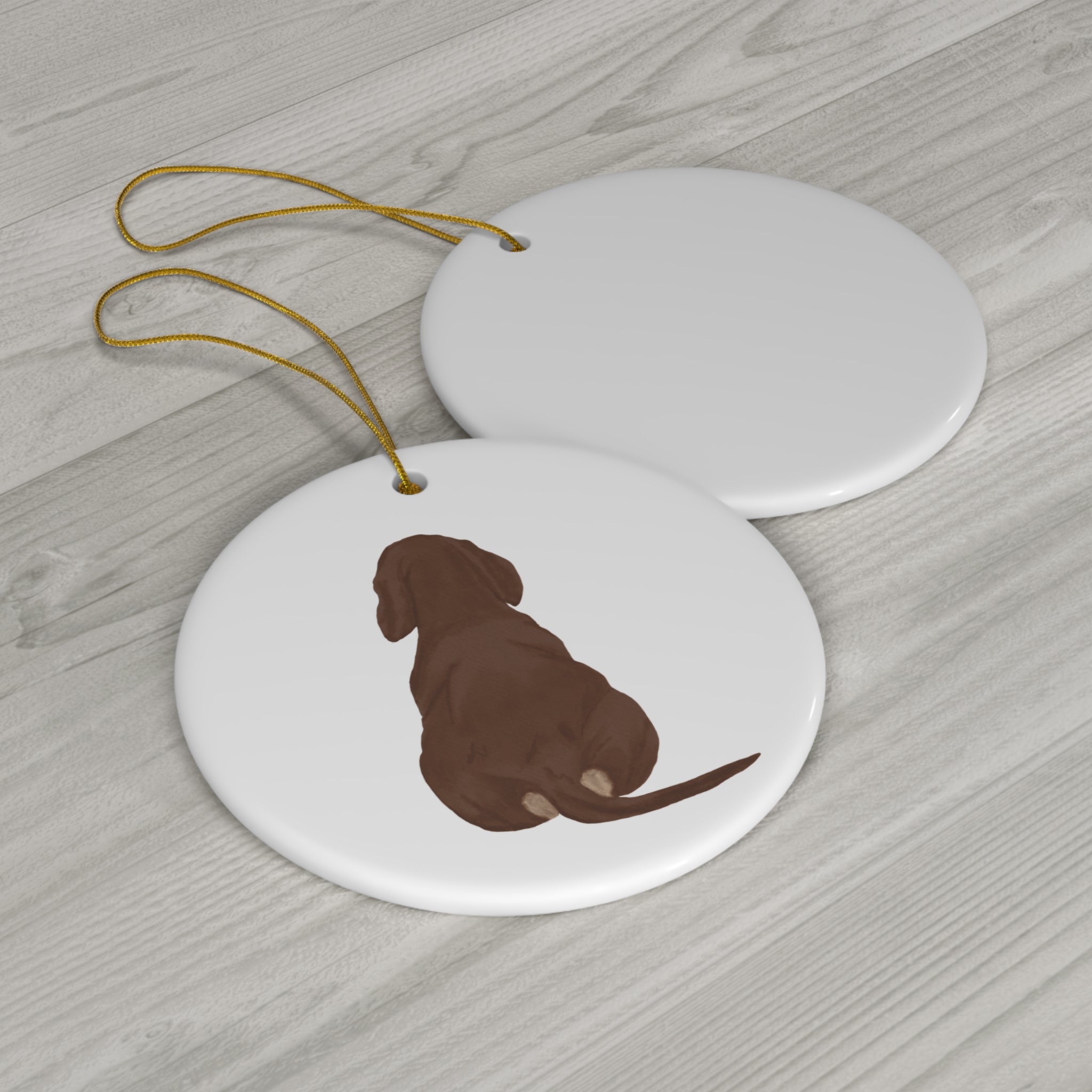 Dog Ceramic Disc Ornament          Item #3121664