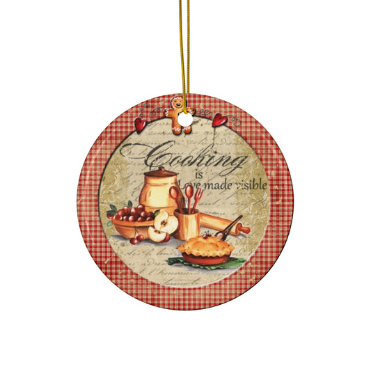 Gingerbread Kitchen Ceramic Disc Ornament    Item #1995353