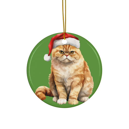 Ceramic Ornament - Exotic Shorthair Xmas Cat    Item #1061553