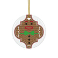 Gingerbread Man Ceramic Disc Ornament       Item #9312072
