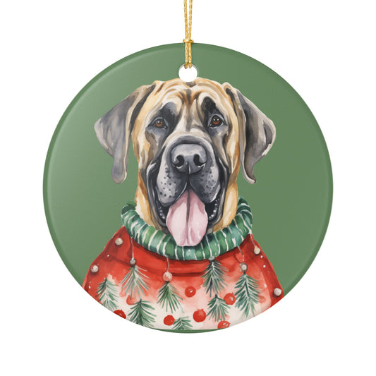 Christmas Dog Ceramic Ornament   Item #542793