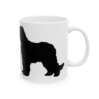 Black Dog Silhouette Ceramic Mug – Minimalist Pet Lover Coffee Cup 11oz   Item #527355
