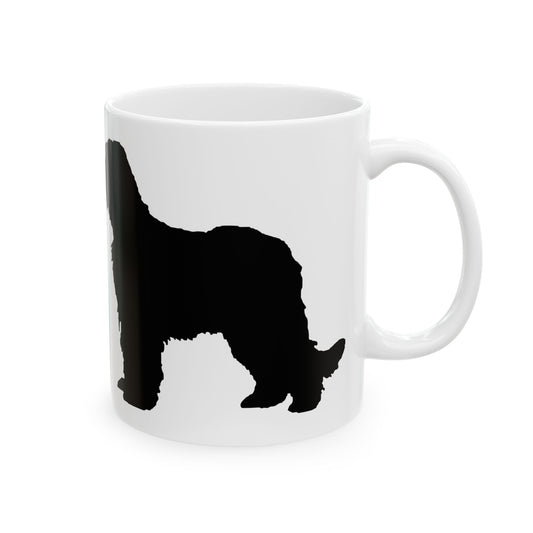 Black Dog Silhouette Ceramic Mug – Minimalist Pet Lover Coffee Cup 11oz   Item #527355