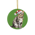Ceramic Ornament - European Shorthair Xmas Cat    Item #136227