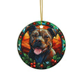 Staffordshire Terrier Ceramic Disc Ornament           Item #2018214