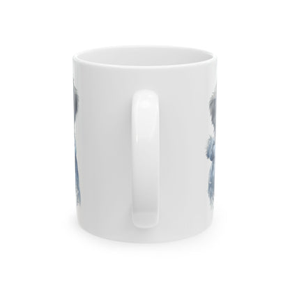 Winter Dog With Scarf Ceramic Mug – Cute Cozy Coffee Cup Gift 11oz   Item#72937