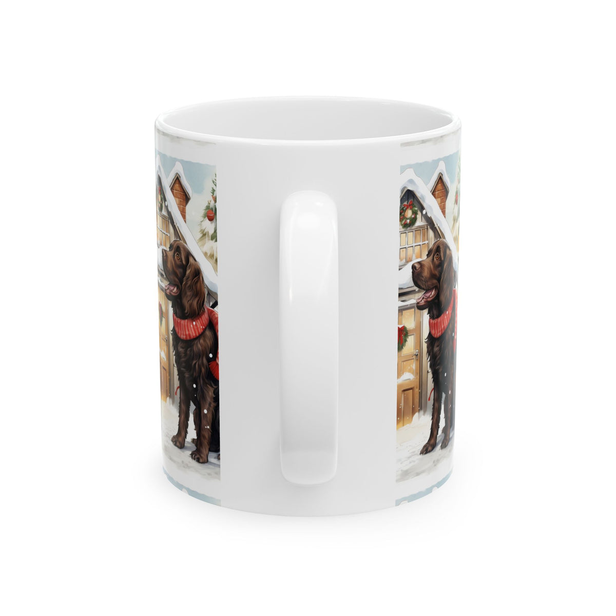 Christmas Labrador Ceramic Mug – Winter Cabin Dog Holiday Coffee Cup 11oz  Item #155021