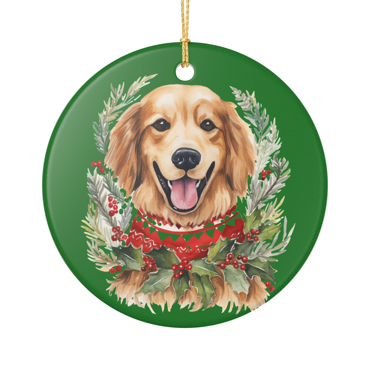 Golden Retriever Christmas Ceramic Ornament  Item #918534