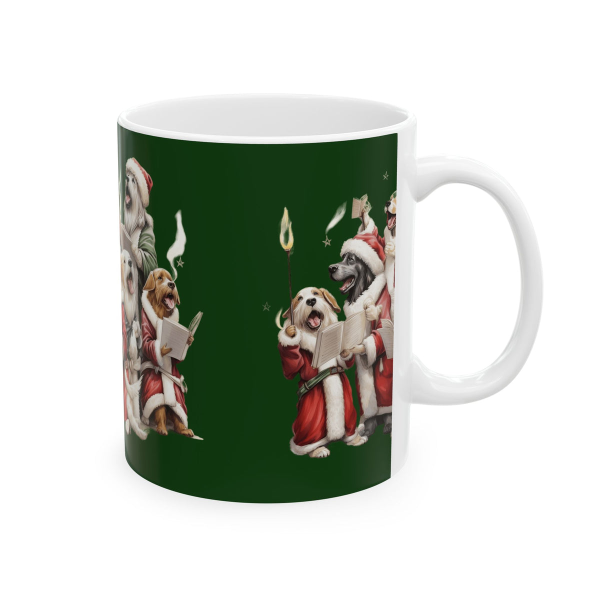 Christmas Singing Dogs Ceramic Mug 11oz   Item #20485