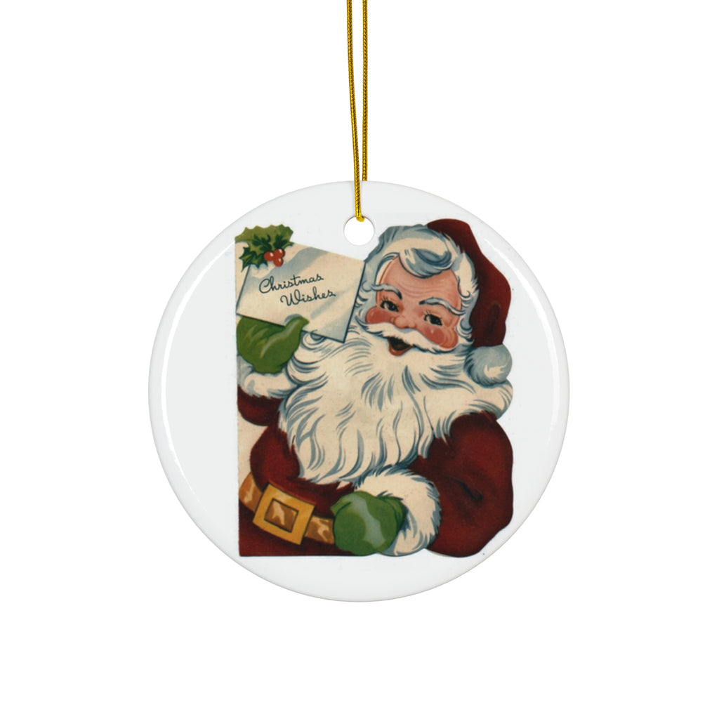 Santa Ceramic Disc Ornament         Item #2880594