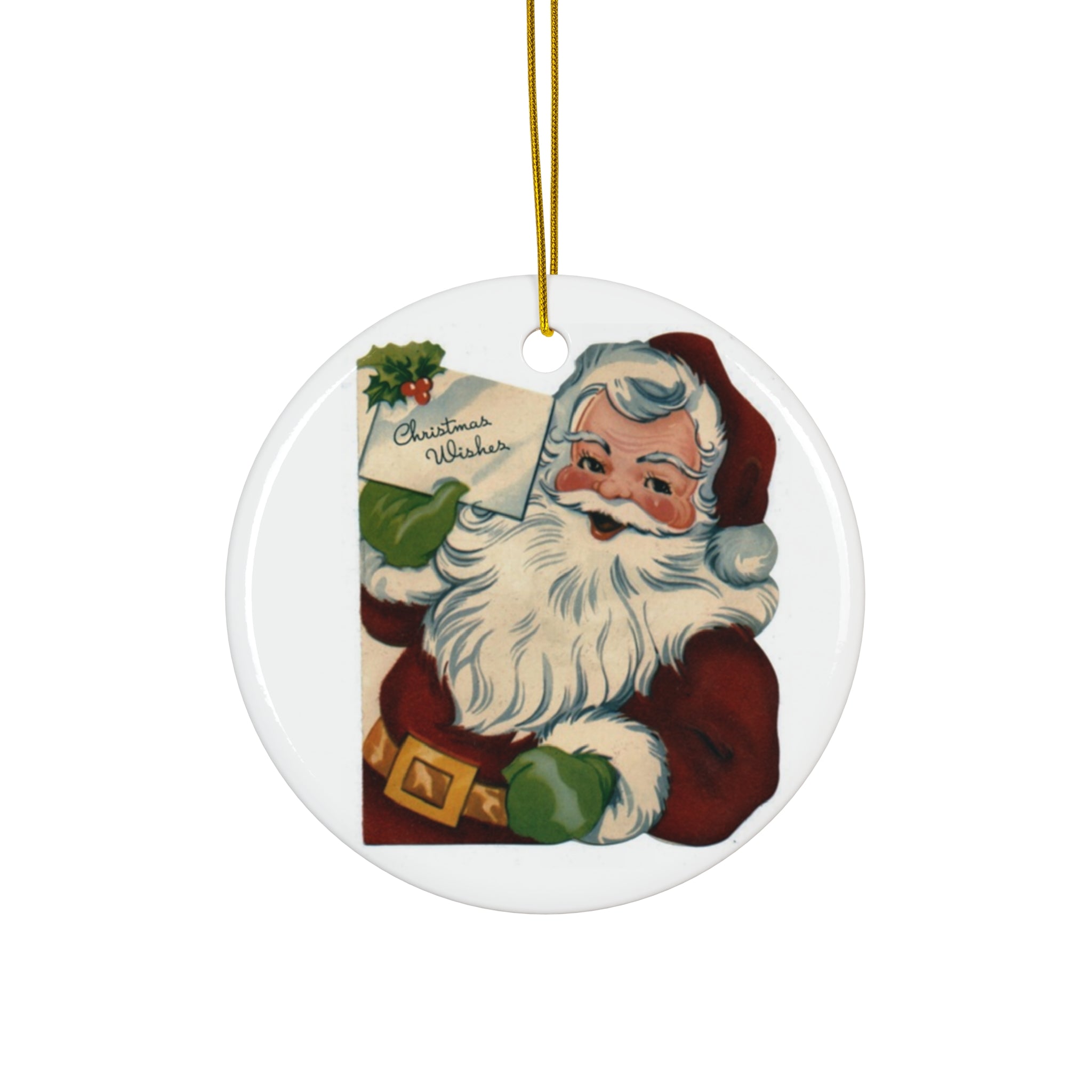 Santa Ceramic Disc Ornament         Item #2880594