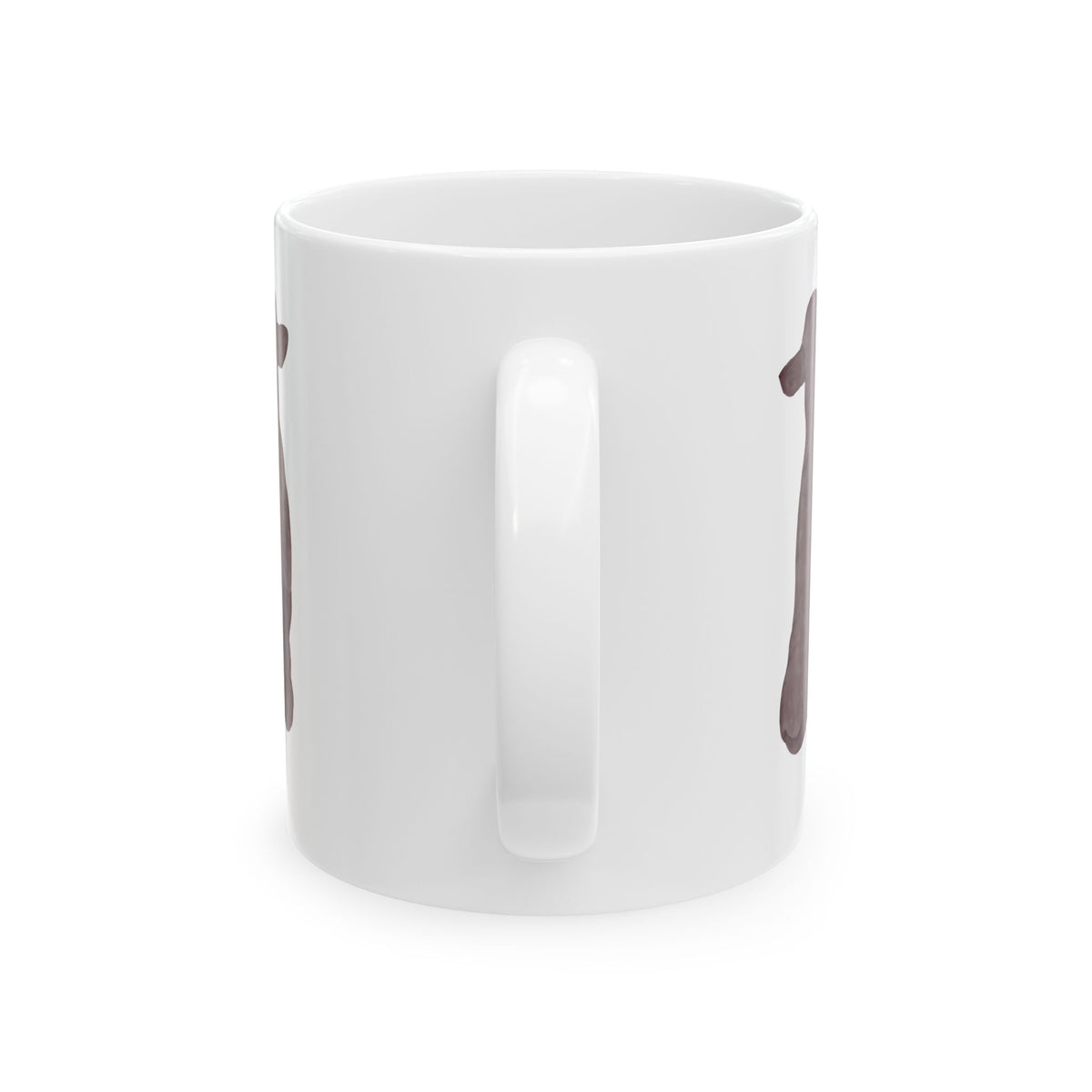 Dog Silhouette Mug – Back View Ceramic Coffee Cup 11oz    Item #1638