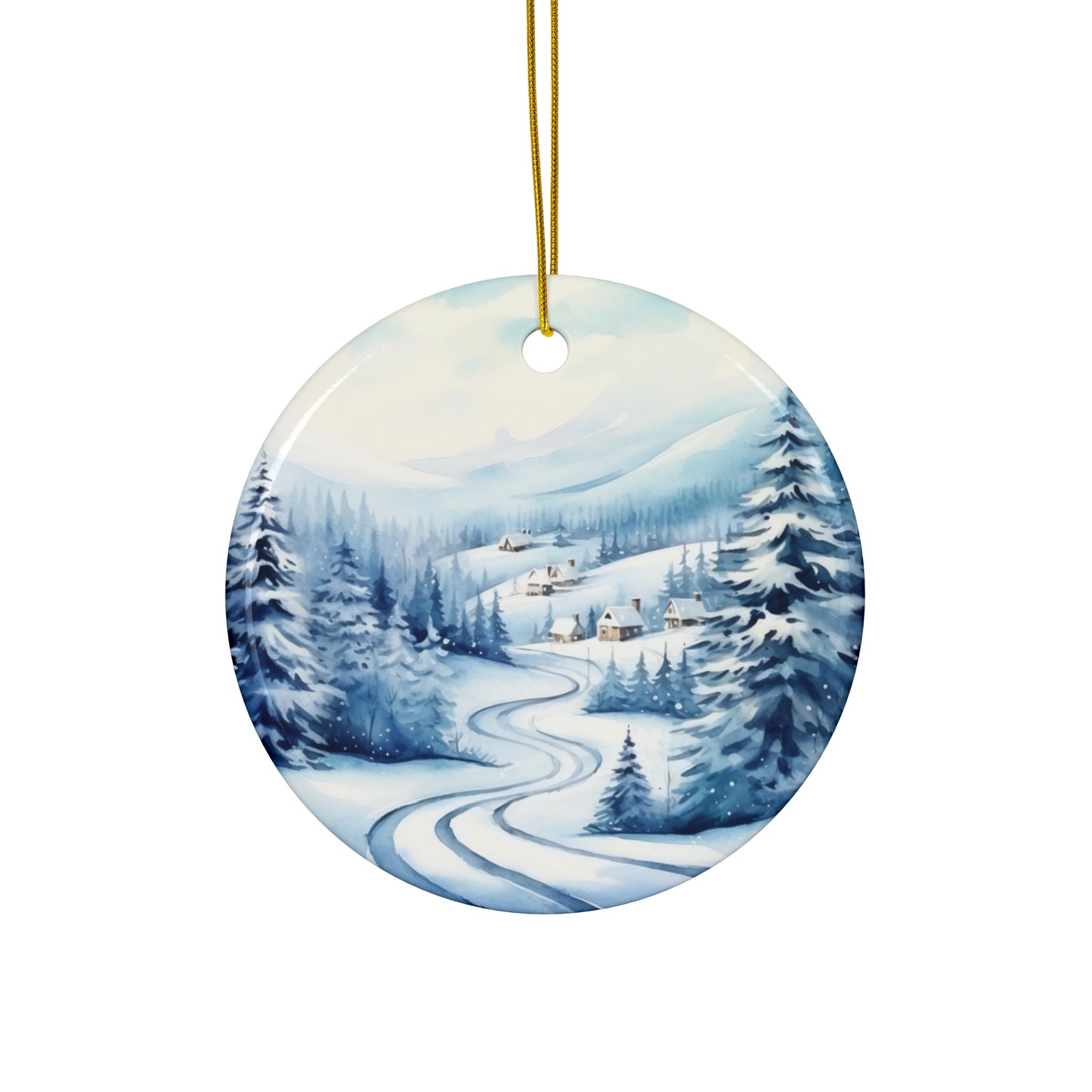 Ceramic Ornament - Christmas Scene     Item #5660935