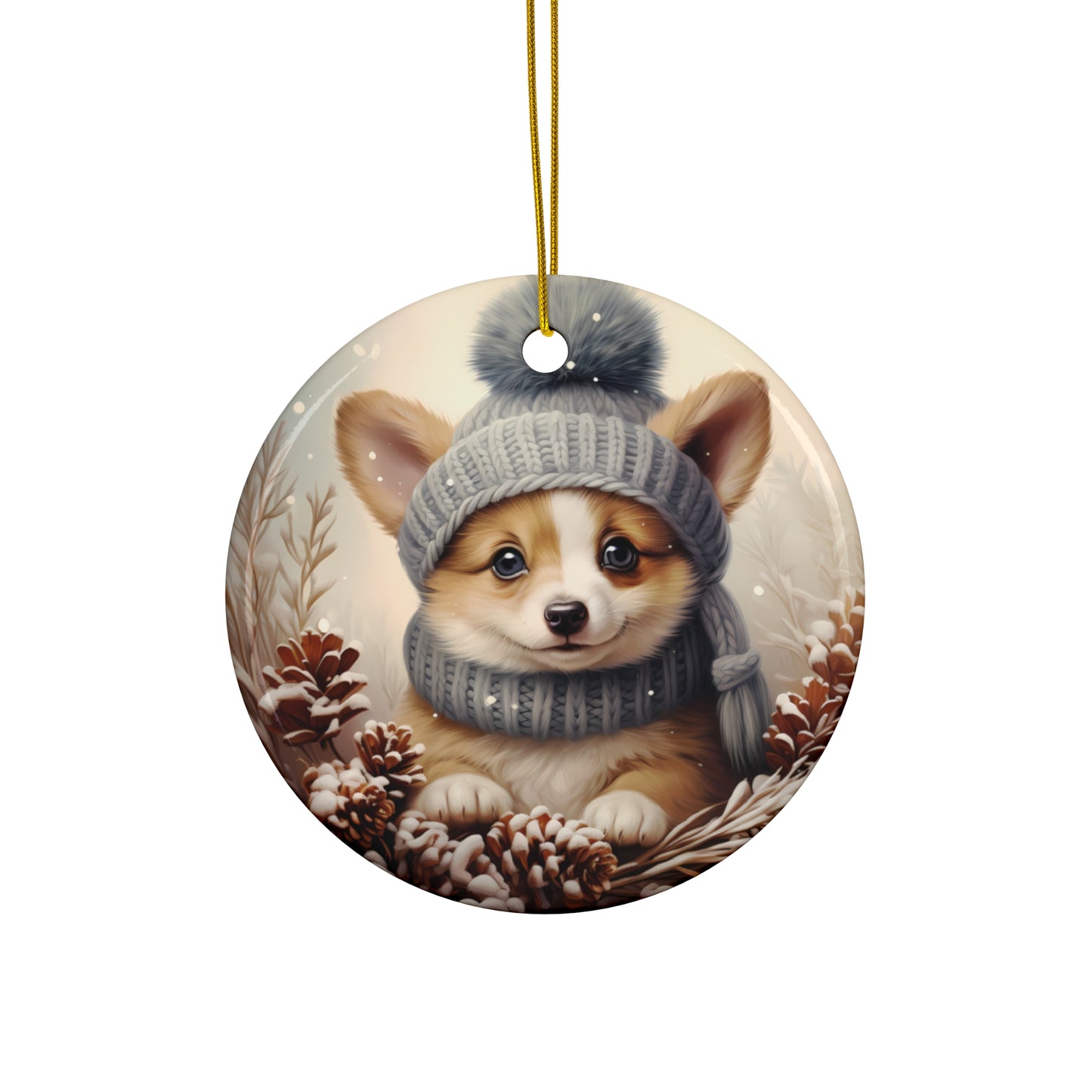 Dog Ceramic Disc Ornament           Item #2200816