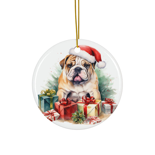 Ceramic Ornament - English Bulldog Christmas     Item #4856697