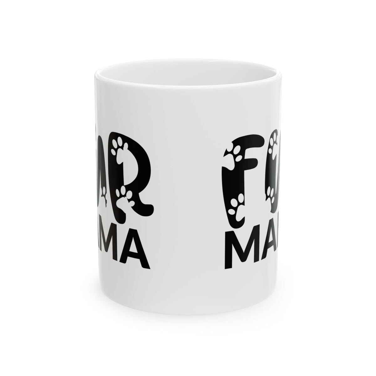 Fur Mama Ceramic Mug – Paw Print "Dog Mom" Coffee Cup 11oz   Item #777534