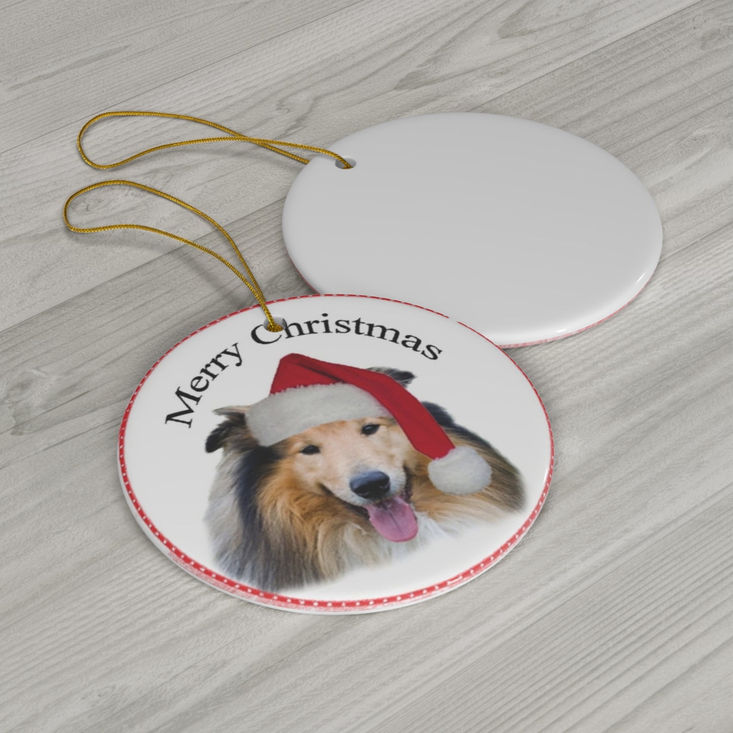 Ceramic Ornament - Merry Christmas Dog     Item #6934112